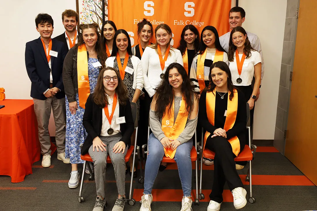 group of student scholars posing together