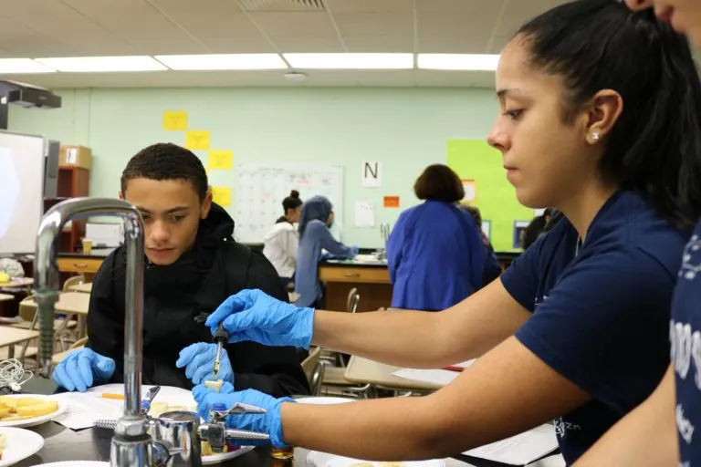 Nutrition students participate in a community "Food Busters" program