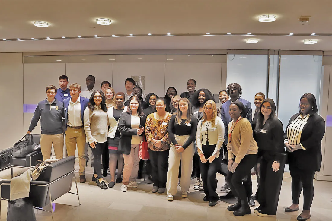 students who attended DC trip grouped together