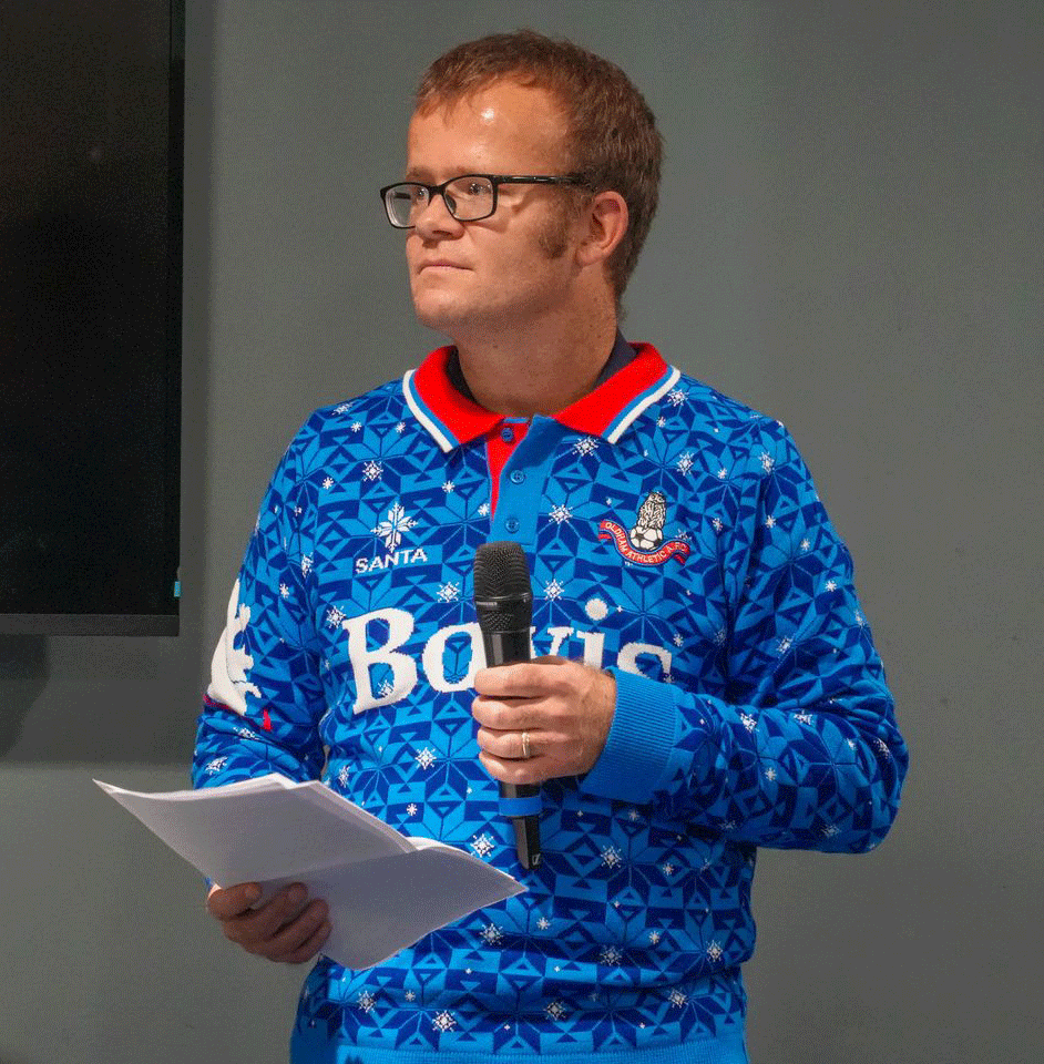 James Reade presenting at conference