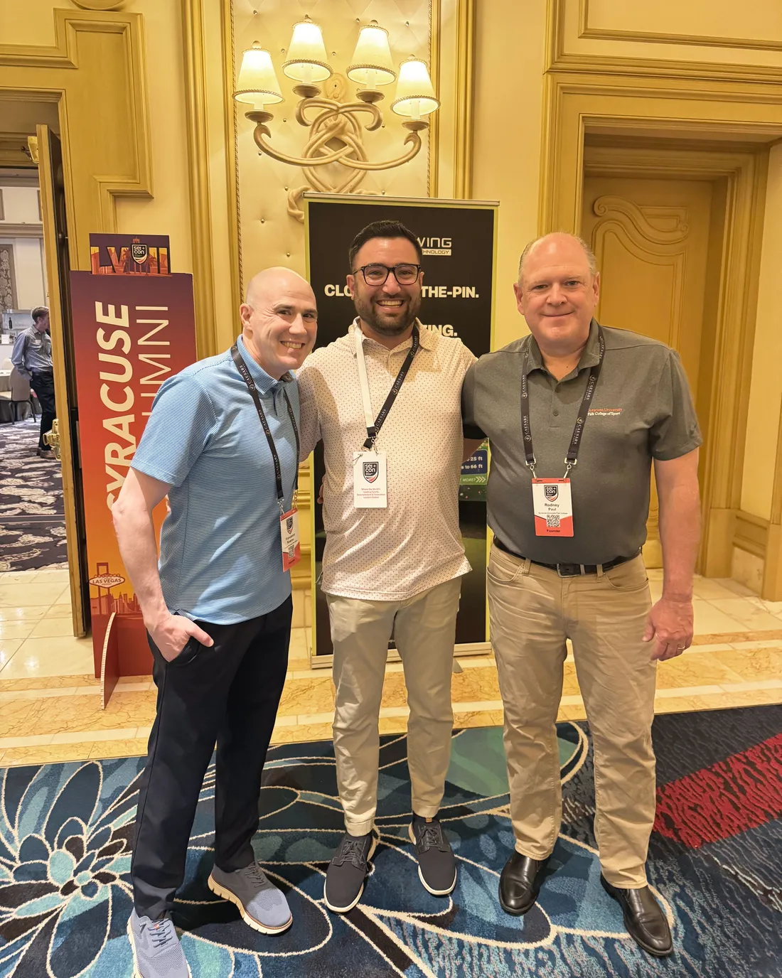 Francesco Riverso, Simon Weiss and Rodney Paul standing together