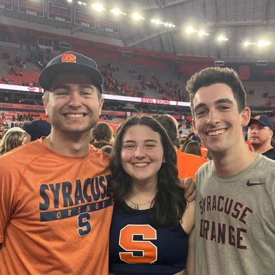 Dedrick with friends at the Dome