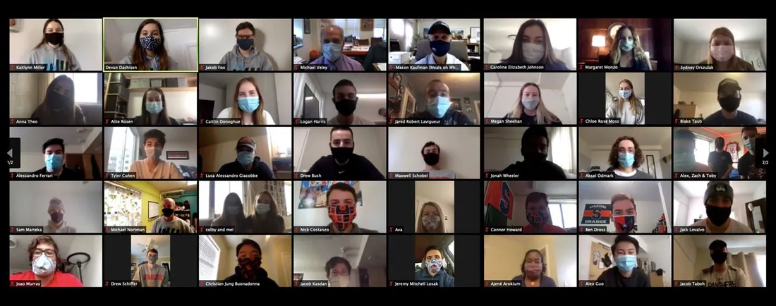 screen shot of spm clubs virtual meetings