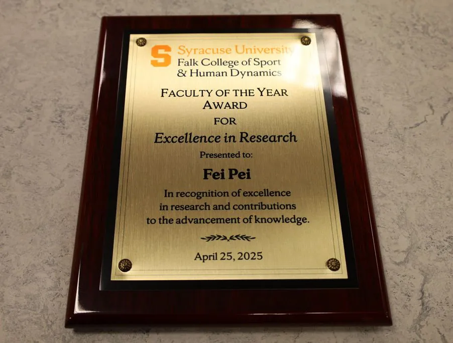 Fei Pei, who was unable to attend the awards ceremony, received this award for Excellence in Research.