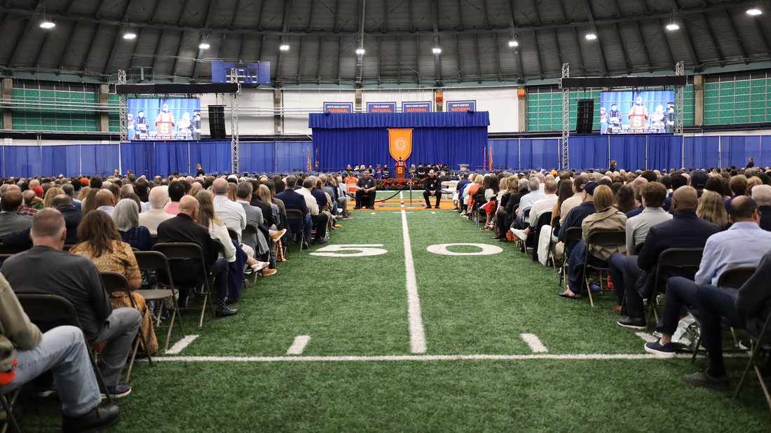 convocation attendees facing stage