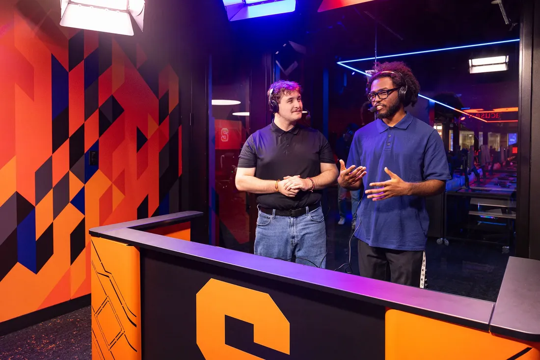 Students practicing shoutcasting