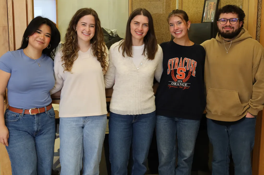 Students pose for a photo
