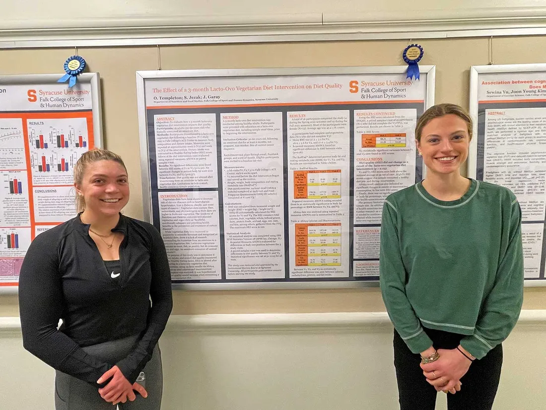 students at poster presentation