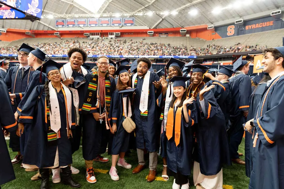 graduates in cap and gown