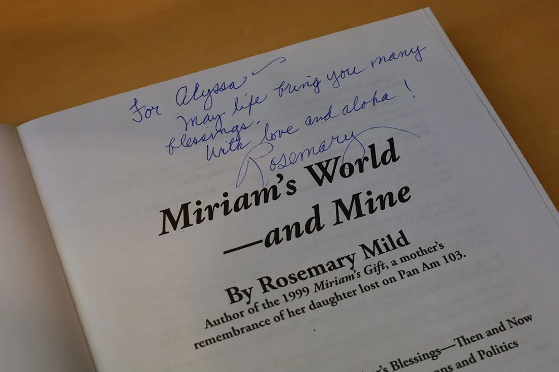 personalized message on book sent to daughers friend