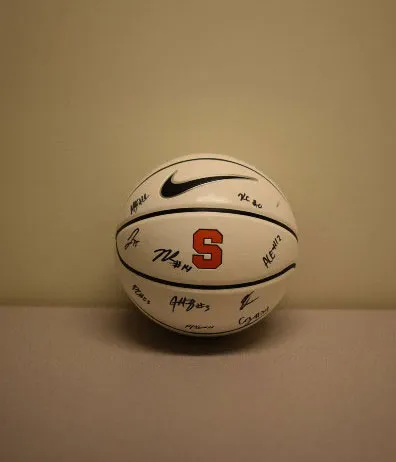signed SU basketball being auctioned off at Sport Management charity event