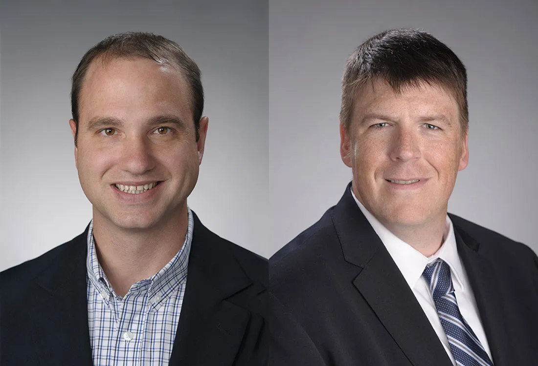 headshots side by side of Sanders and Ehrlich-professors
