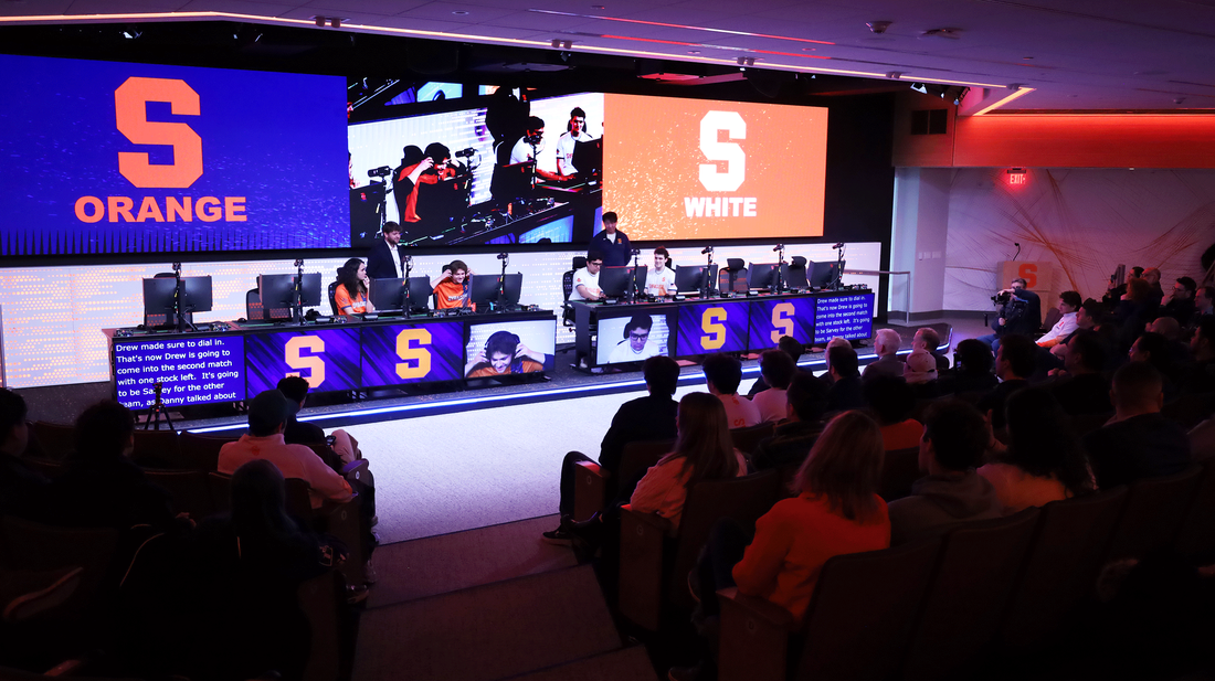 Two SU students face off in video demonstration.