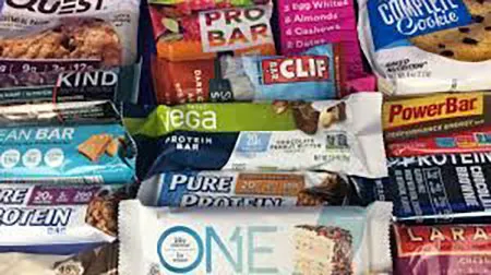 collection of protein bars