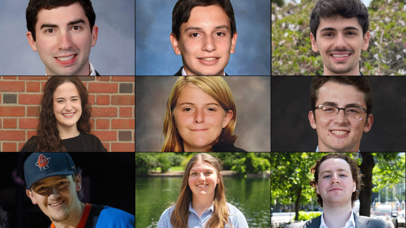 portrait of 9 Falk Scholars