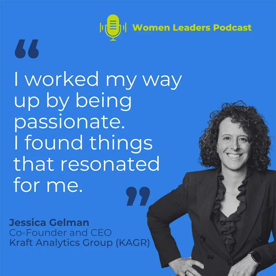 Podcast announcement for Jessica Gelman