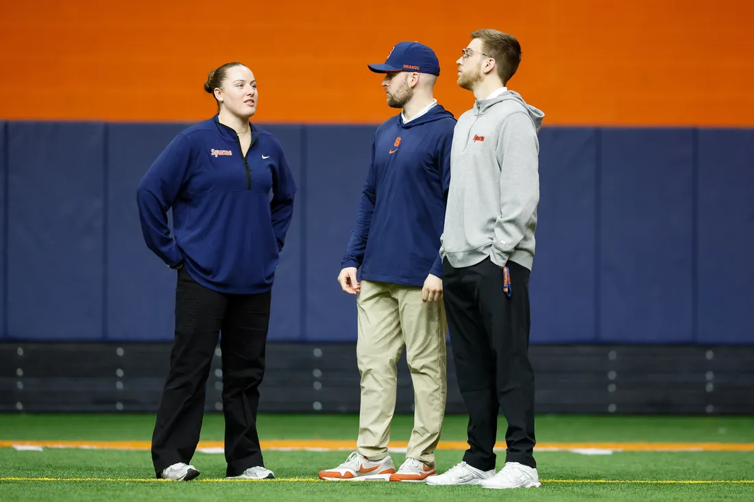 Justy Carruthers talks with Scouting Assistant